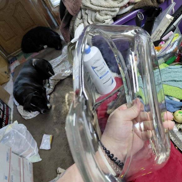 vintage Anchor Ovenware clear glass casserole dish 1.5qt - Picture 2 of 3